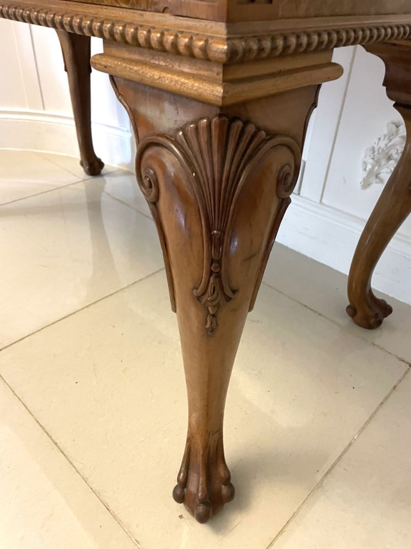 Outstanding Quality Antique Burr Walnut Freestanding Standing Console/Hall Table - Image 13